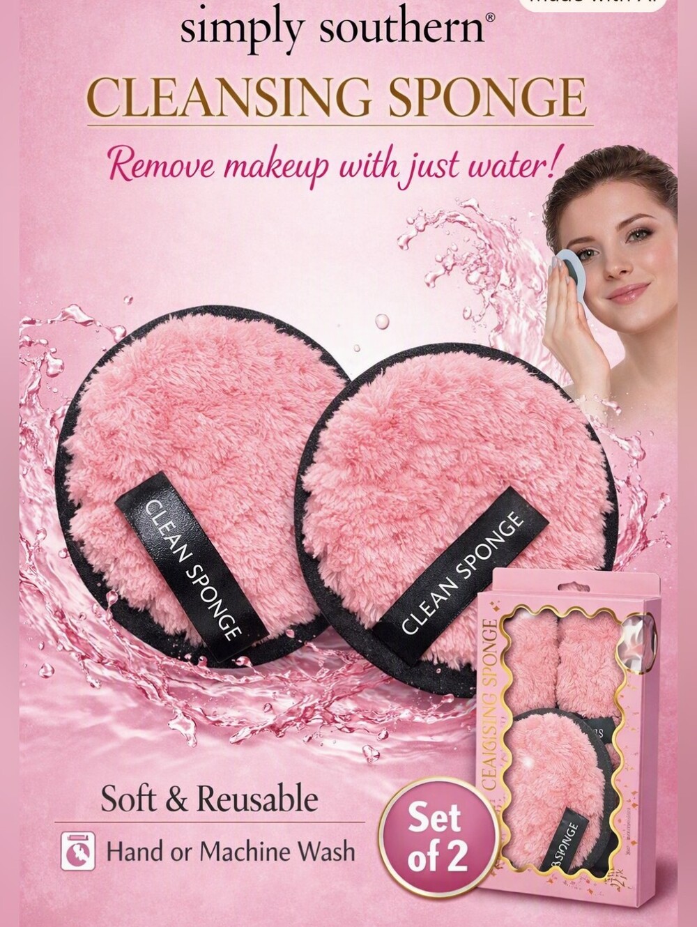 🩷Simply Southern Cleansing Sponges - Set of 2, NIB